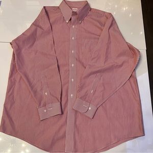 Brooks brothers the original polo shirt slim fit button down red 18-4/5